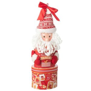 STORAGE JAR IN GIFTBOX PAPER RED