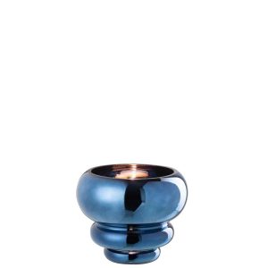 TEALIGHT HOLDER/VASE JULIA GLASS BLUE