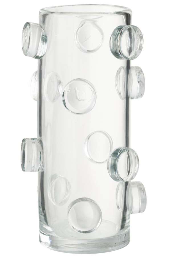 VASE PEBBLES GLASS TRANSPARENT LARGE