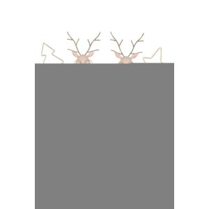 REINDEER LED TREE + STAR IRON GOLD COLORED/WHITE ASSORTMENT OF 2