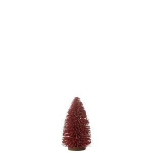 CHRISTMAS TREE DECO GLITTERS BERRIES PLASTIC RED MEDIUM