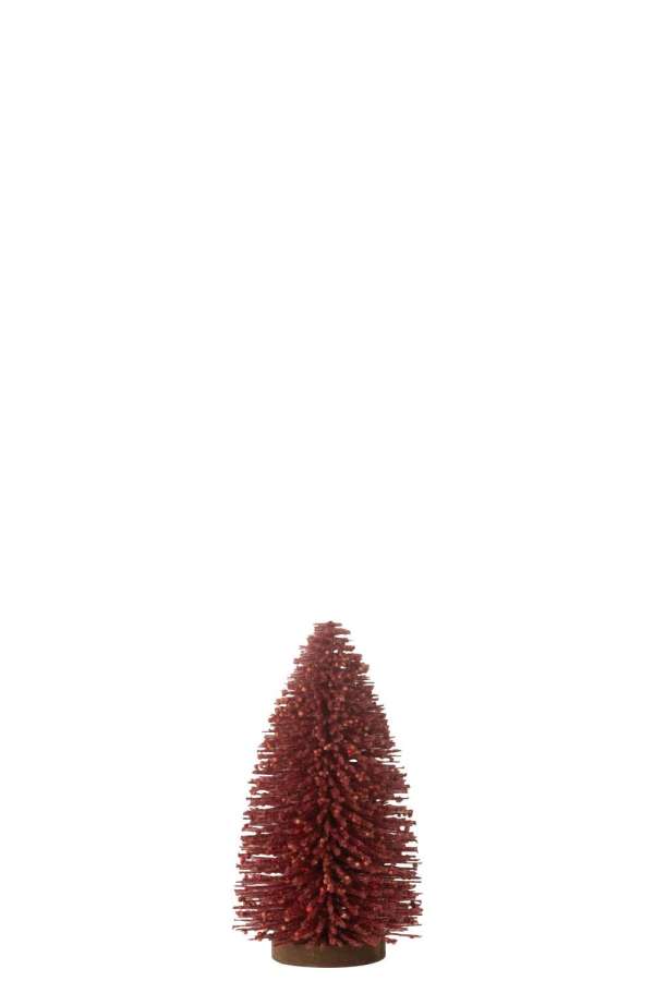 CHRISTMAS TREE DECO GLITTERS BERRIES PLASTIC RED MEDIUM