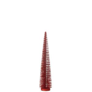 CHRISTMAS TREE DECO GLITTERS PLASTIC RED MEDIUM
