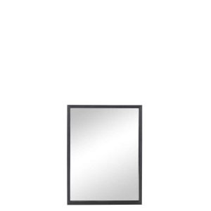MIRROR RECTANGULAR WOOD BLACK 80X60CM