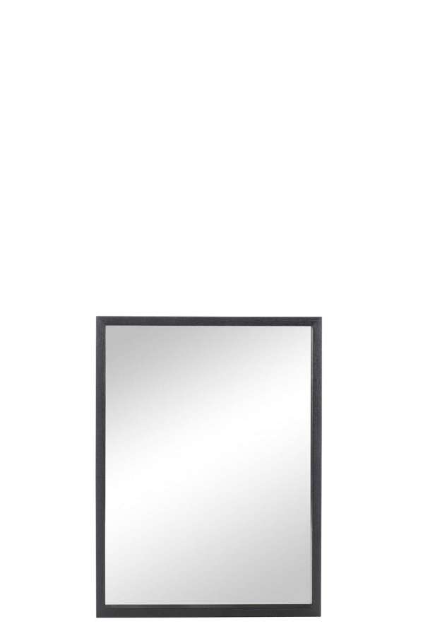 MIRROR RECTANGULAR WOOD BLACK 80X60CM