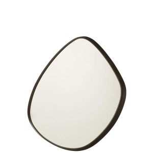 HANGING MIRROR ABSTRACT MIRROR/MDF DARK BROWN LARGE