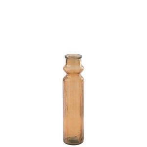 FLOOR VASE  STRIPED GLASS ORANGE