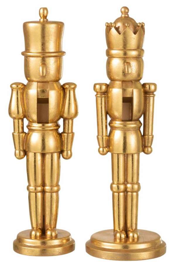 NUTCRACKER POLY GOLD LARGE ASSORTMENT OF 2