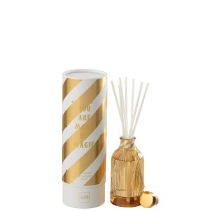 REED DIFFUSER MAGIC FRAGRANCE OIL WHITE/GOLD COLORED SMALL