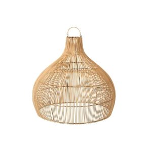 LAMP SHADE PEAR SHAPE RATTAN NATURAL