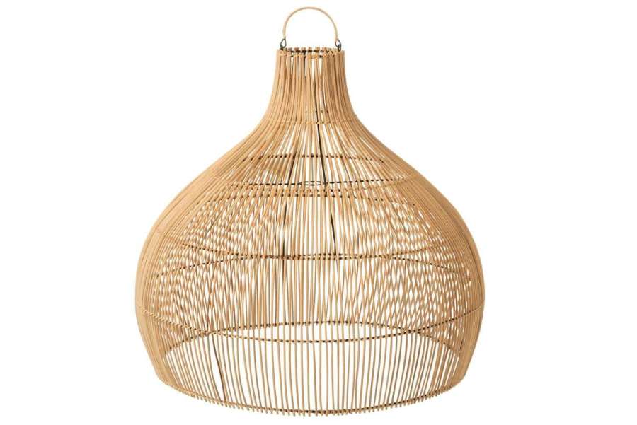 LAMP SHADE PEAR SHAPE RATTAN NATURAL