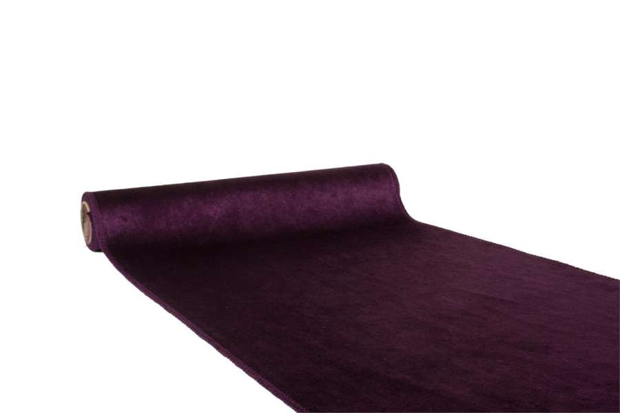 Rull Fløyel Plomme 35X250Cm