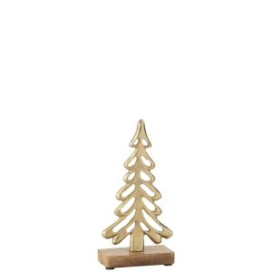 TREE ON BASE ALUMINIUM/WOOD GOLD MEDIUM