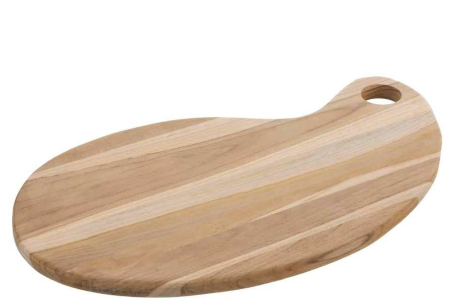 CUTTING BOARD TERONG TEAK WOOD NATURAL LARGE