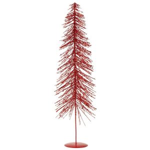 CHRISTMAS TREE GLITTERS PLASTIC CHRISTMAS RED LARGE