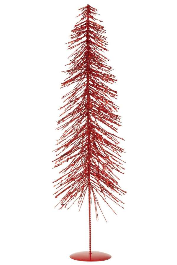 CHRISTMAS TREE GLITTERS PLASTIC CHRISTMAS RED LARGE
