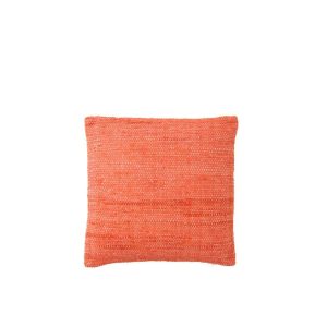 CUSHION COTTON CORAL RED