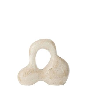 ABSTRACT FIGURINE OLINA CERAMIC CREAM SMALL