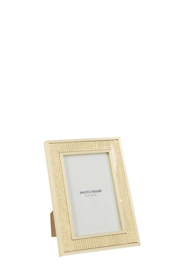 PHOTO FRAME MIRROR 10X15CM GLASS GOLD COLORED SMALL