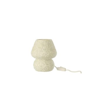 TABLE LAMP MOSAIC GLASS WHITE/LIGHT GREEN SMALL