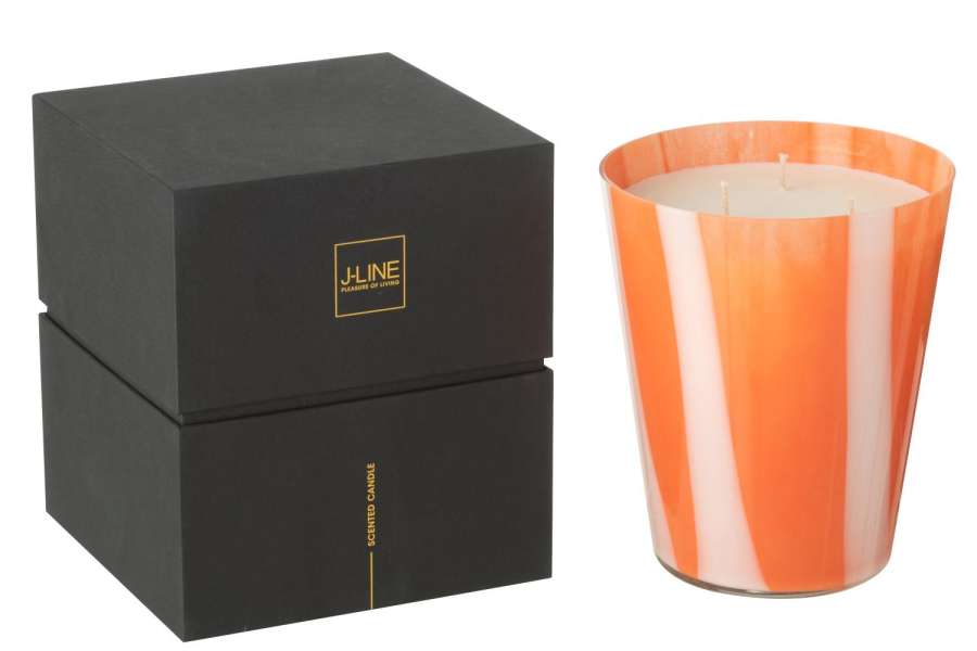 SCENTED CANDLE NOA LINES ORANGE LARGE-95HOURS