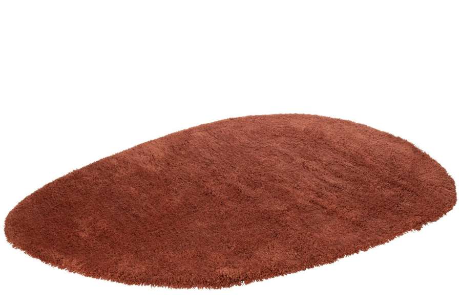 RUG ORGANIC SHAGGY POLYESTER BRICK