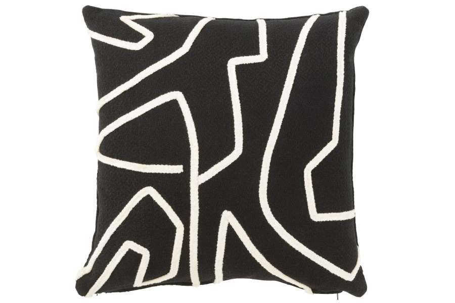 CUSHION STRIPE TEXTILE BLACK/WHITE