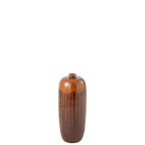 VASE LEE TERRA SHINY BROWN/ORANGE SMALL