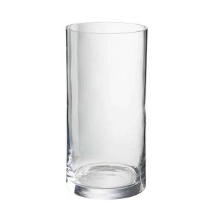 VASE CYLIND GLASS TRANSP