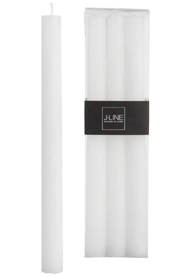 BOX 6 TABLE CANDLE WHITE -9H