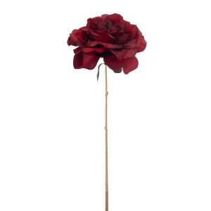 ROSE SINGLE SPRAY PLASTIC RED/GOLD LARGE