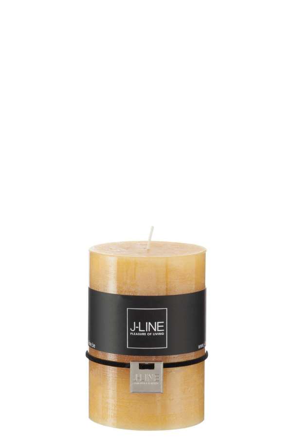 CYLINDER CANDLE OCHRE M 39H