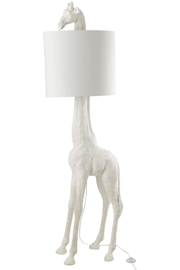 LAMP GIRAFFE POLY WHITE