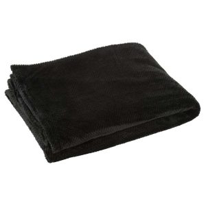 BLANKET SNUGGLE POLYESTER BLACK