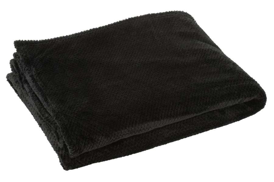 BLANKET SNUGGLE POLYESTER BLACK