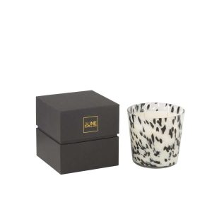SCENTED CANDLE NOA BLACK/WHITE SMALL-50 HOURS