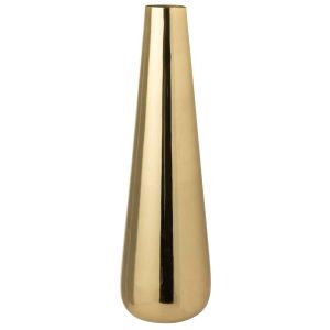 FLOOR VASE ALUMINIUM GOLD COLORED LARGE