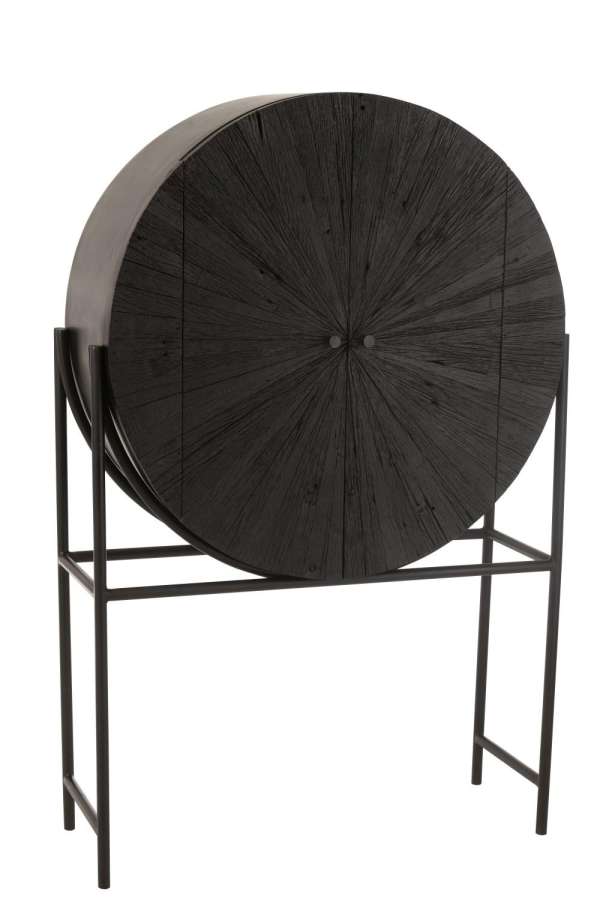 CABINET BAR SHANIL RECYCLED WOOD/MDF BLACK