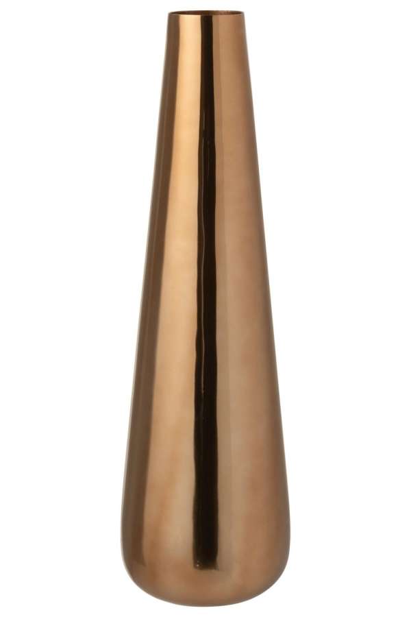 FLOOR VASE ALUMINIUM ROSEGOLD COLORED LARGE