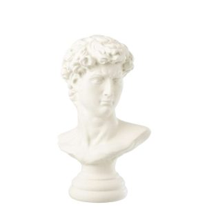 BUST DAVID RESIN WHITE LARGE