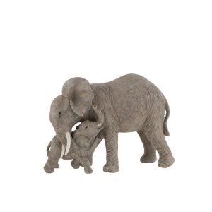 ELEPHANT TEDDYBEAR POLY GREY