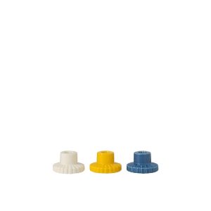 CANDLE HOLDER LINES PORCELAIN MIX ASSORTMENT OF 3