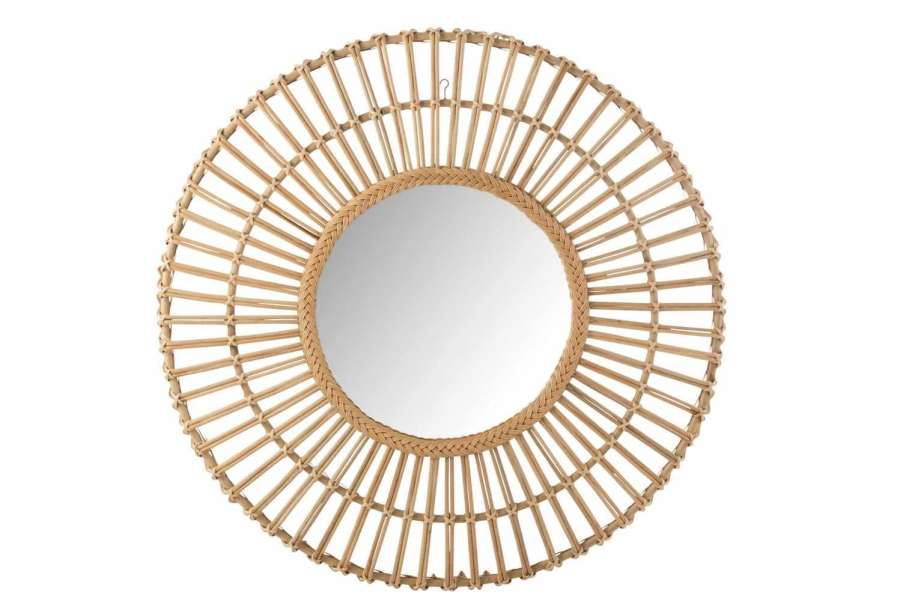 MIRROR ELLEN ROUND RATTAN NATURAL LARGE