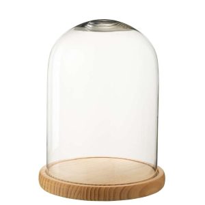 DECORATIVE BELL JAR GLASS NATURAL LARGE