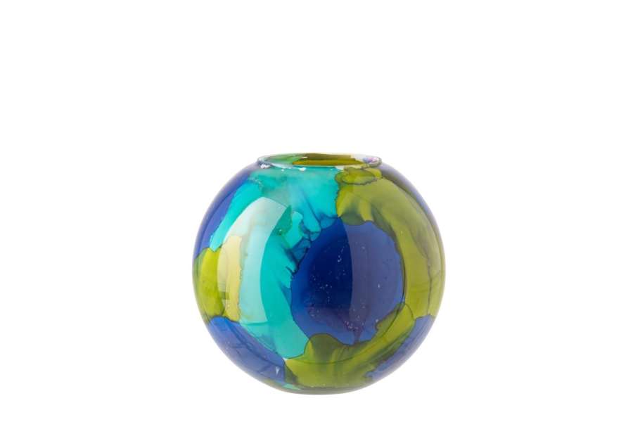 VASE GLASS AZURE BLUE/BLUE SMALL