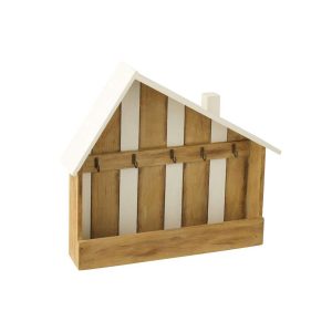 KEY HOLDER BEACH HOUSE PAULOWNIA WOOD NATURAL/WHITE