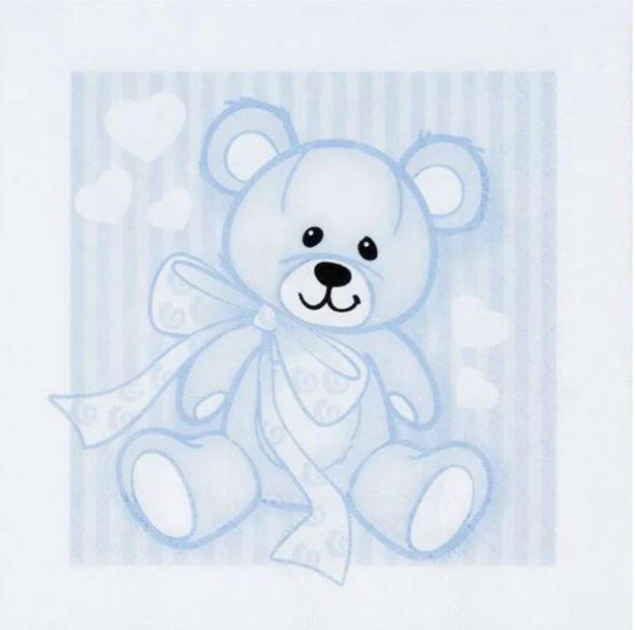 Serviett Lunch  33X33Cm Bamse Blå