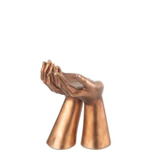 CANDLE HOLDER PALMS RESIN COPPER