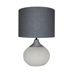 Lampe Base Hvit/Rund 21X21X28Cm