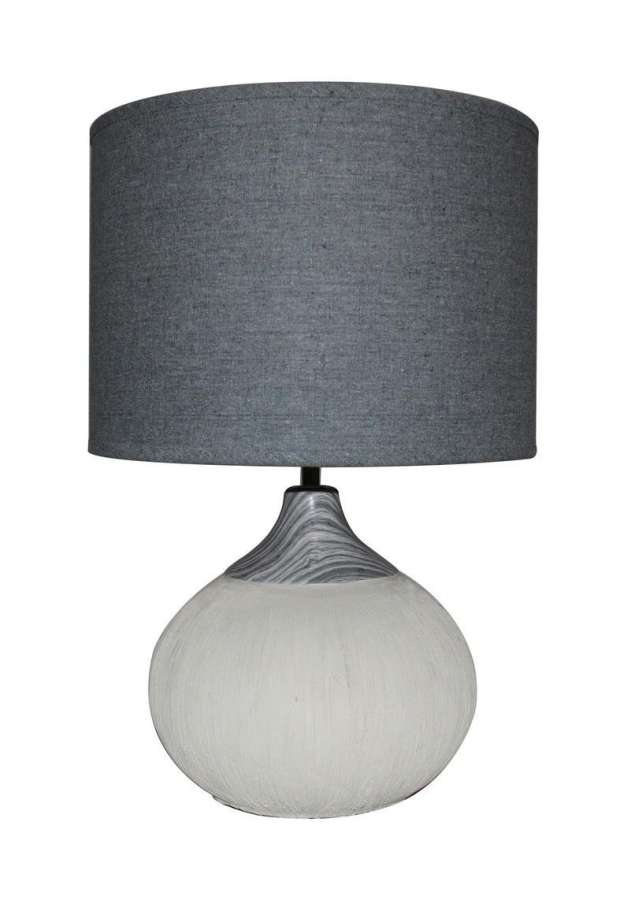 Lampe Base Hvit/Rund 21X21X28Cm